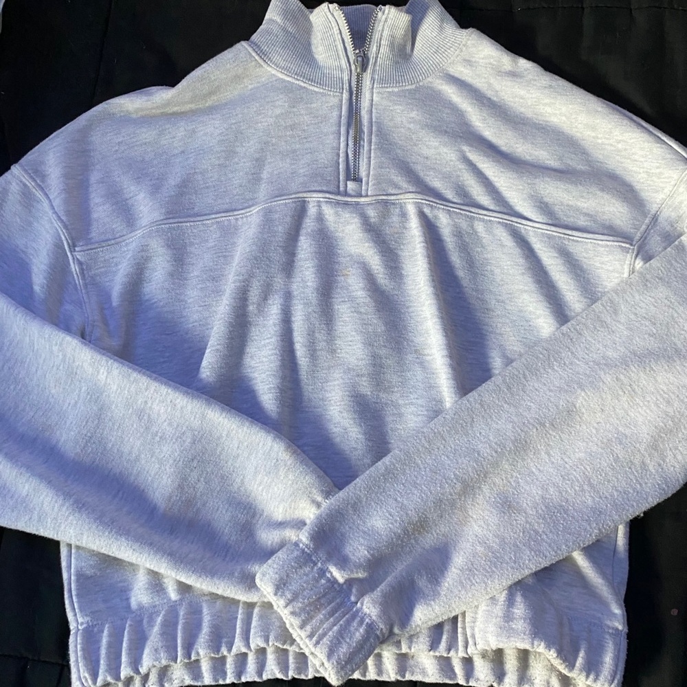 White cropped sweater